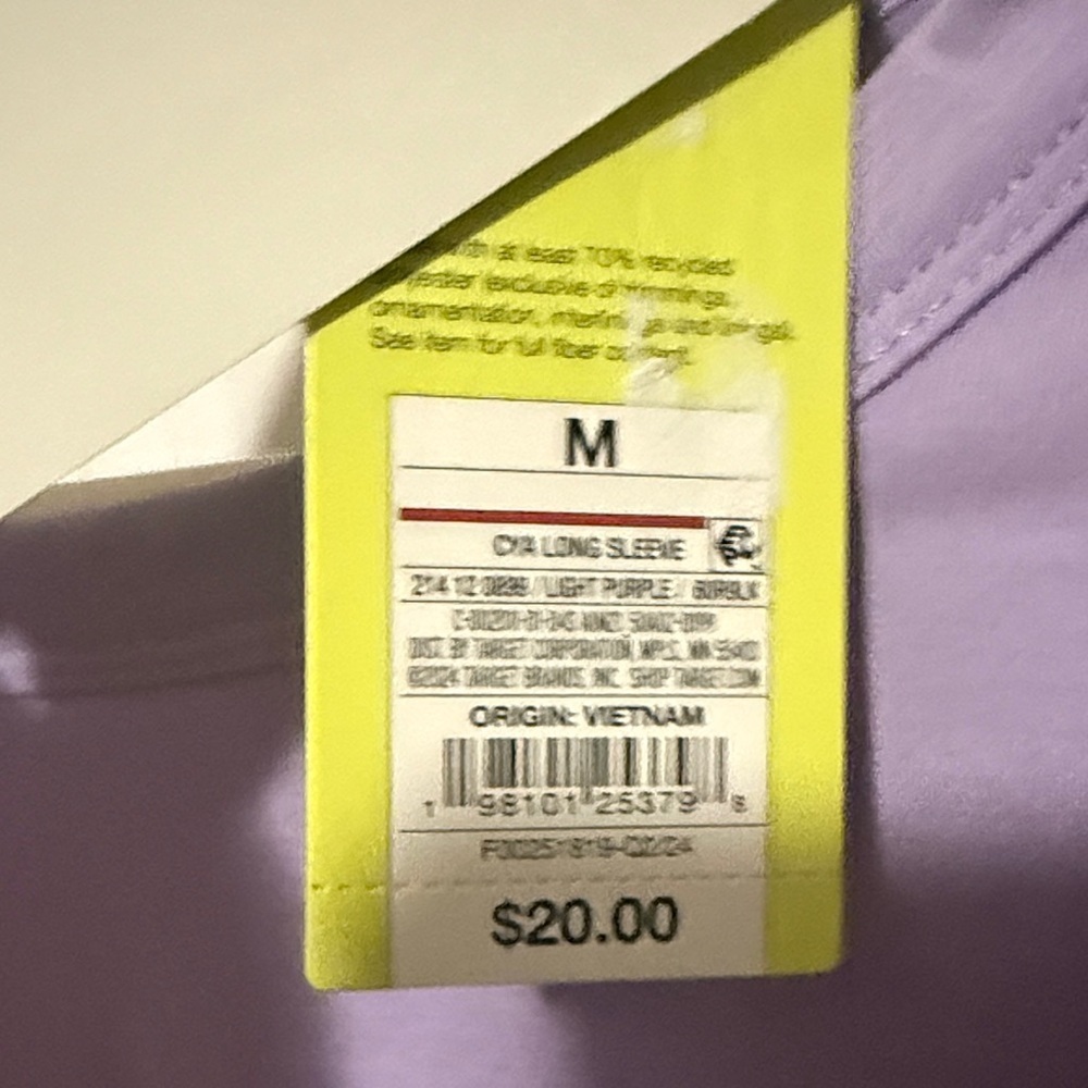 All in Motion Lavender Long Sleeve Top NWT Size Medium - Picture 3 of 4